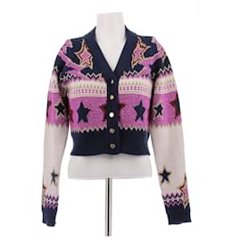 Iridescent lila Cardigan mit Mustern - Paco Rabanne