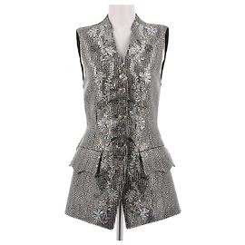Louis Vuitton Chaleco sin mangas plateado