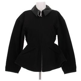 Alexander McQueen Jacke aus schwarzer Baumwolle Größe 42