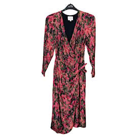 SéZane Robe portefeuille Armonie Floral en soie