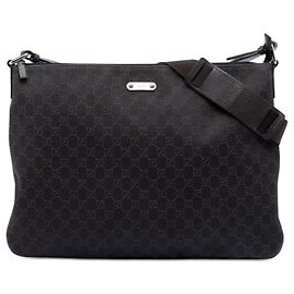 Borsa a tracolla in denim GG marrone di Gucci