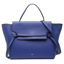 Celine Mini-Leder-Gürtelbeutel in Blau - Céline