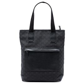 Schwarze GG Nylon Tote von Gucci