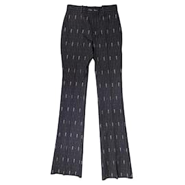 NEUF PANTALON GUCCI 523593 LOGO SIGNATURE 42 IT 38 FR LAINE NOIR TROUSERS