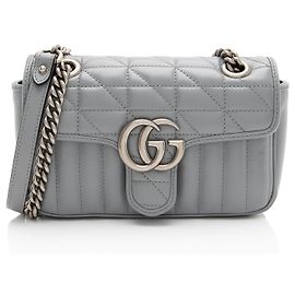 Borsa a tracolla piccola GG Marmont Aria in pelle matelassé mista Gucci