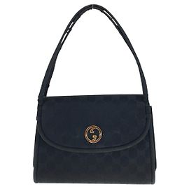 Borsa a mano vintage Gucci in satin nero