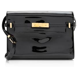 Borsa a Spalla Media Manhattan in Pelle Verniciata Saint Laurent
