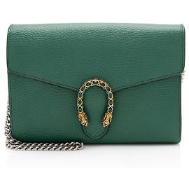 Portafoglio a catena Dionysus in pelle e cristalli Gucci