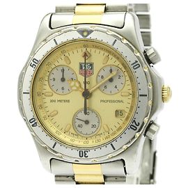 Relógio Cronógrafo Profissional Tag Heuer 2000 em Aço Banho de Ouro CE1121