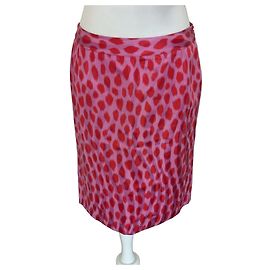 Falda de seda con estampado de leopardo Christian Dior París