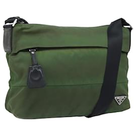 Borsa a Spalla PRADA in Nylon Verde Argento Autentica 173841 - Prada