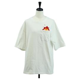 LOEWE ~ Ghibli Calcifer T-Shirt Howls bewegendes Schloss Baumwolle Weiß Auth 167098SM - Loewe