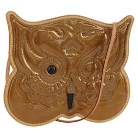 LOUIS VUITTON Pochette Owl Comte De Feu Vernis Bronzo M92268 Auth 172440V