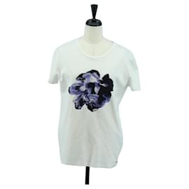 T-shirt a maniche corte in cotone bianco Salvatore Ferragamo Auth 158586M