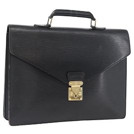 LOUIS VUITTON Cartella Consulente Epi Nera M54422 LV Auth 172775