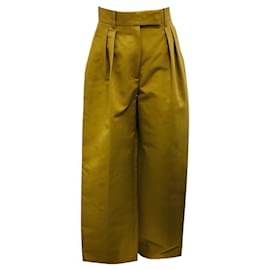 Alex Perry Khaki Tailored Cotton Trouser - Autre Marque
