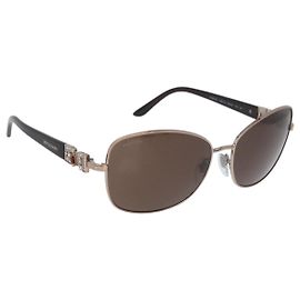 Bulgari Occhiali da sole BVLGARI metallo Marrone 6066-B Auth BA11295V