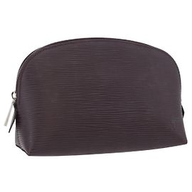 LOUIS VUITTON Pochette Cosmetica Epi PM Pochette Cosmetica Blu Marino M40638 Auth ka3036V