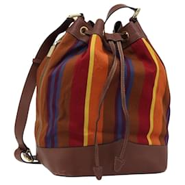 Borsa a Spalla CELINE in Tela Multicolore Oro Auth 172371 - Céline