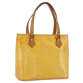 LOUIS VUITTON Borsa a Mano Houston Monogram Vernis Grigia M91053 LV Auth ep13603
