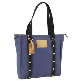 LOUIS VUITTON Antigua Cabas MM Borsa Tote Blu M40087 LV Auth ka3019