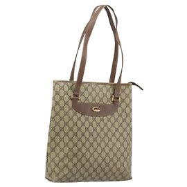 Gucci Borsa Tote GG Supreme in PVC beige e oro 002 39 6130 Auth LNZ541