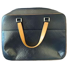 Borsa a mano Louis Vuitton Mat Malden Monogram Blu Notte in Pelle