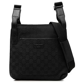 Bandolera Gucci de lona GG negra