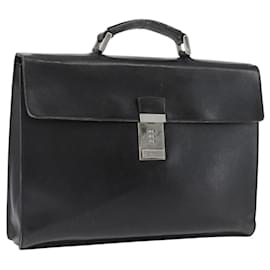 PRADA Aktentasche aus Safiano-Leder Schwarz Silber Auth ka3042