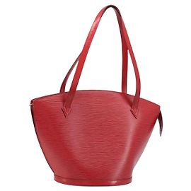 LOUIS VUITTON Borsa a Spalla Epi Saint Jacques Rossa M52277 LV Auth 173745