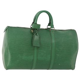 LOUIS VUITTON Epi Keepall 45 Borsa Boston Verde M42974 LV Auth 168281