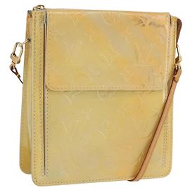 LOUIS VUITTON Monogram Vernis Motto Accessory Pouch Gris M91030 LV Auth 173732