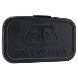 BALENCIAGA Borsa Clutch Lunch box in plastica Nera 638209 Auth hk3554