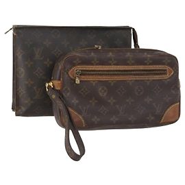 LOUIS VUITTON Borsa Clutch Monogram 2 Set LV Auth BA10214