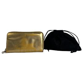 Cartera Zippy de cuero Loewe Madrid vintage dorada