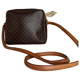 Borsa a spalla in pelle monogramma Triomphe Celine Paris vintage marrone - Céline
