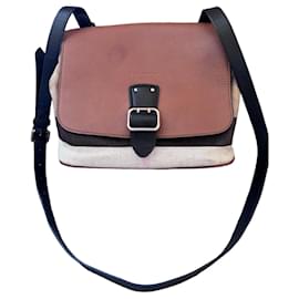 Borsa Burberry Shellwood in tela con pelle