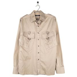 Camicia militare con bottoni Gucci di Tom Ford SS99 Bondage Cargo Safari