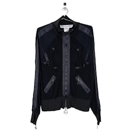 Jaqueta Bomber Parachute Bondage de Gola Alta Dior por Galliano SS04