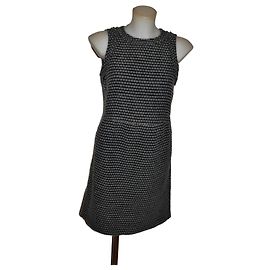 Emporio Armani Wollmischung Kleid schwarz grau Größe 40