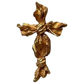 Christian Lacroix Collana Pendente Croce Oro Metallo