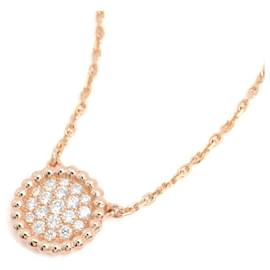 Van Cleef & Arpels 18K Pink Gold Perlee Small Diamond Necklace