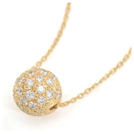 Collana a sfera in diamante in oro giallo K18 Mikimoto