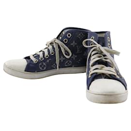 Sneakers in denim monogram a collo alto Louis Vuitton