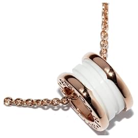 Bulgari Collana BVLGARI B.zero1 in oro rosa Au750 e ceramica bianca