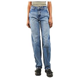Autre Marque Jeans blu a vita alta con gamba a barile - taglia XS