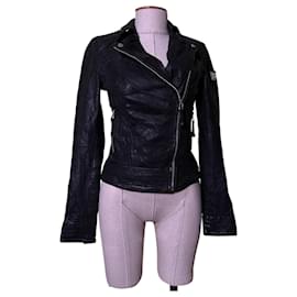 Autre Marque Chaqueta de cuero negra Freaky Nation XS