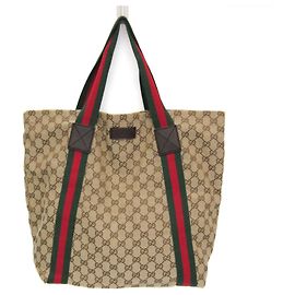 Gucci GG Canvas Sherry Line Tote Bag