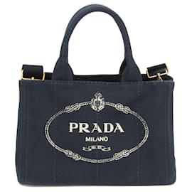 Prada Canapa Damen Schultertasche aus Canvas