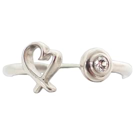 Tiffany & Co. 925 Diamant Liebendes Herz Drahtring